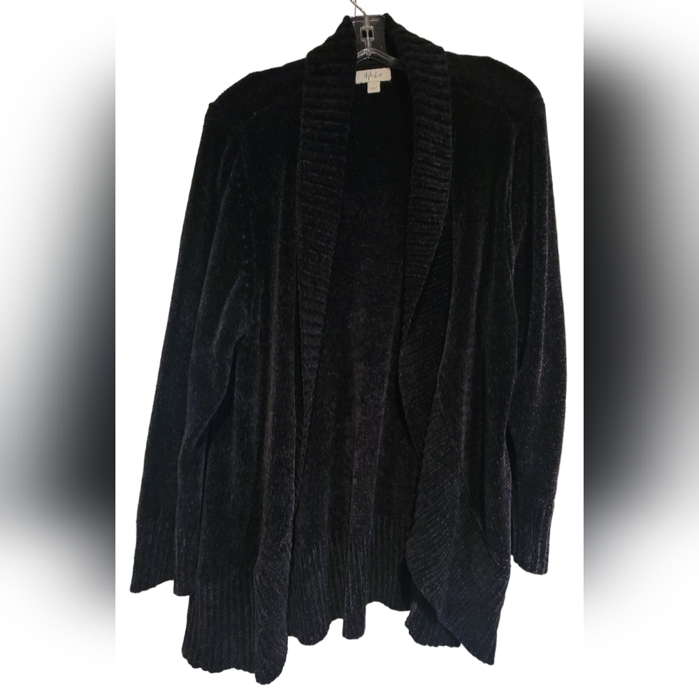 Style & Co black drape cardigan like new!  2X.